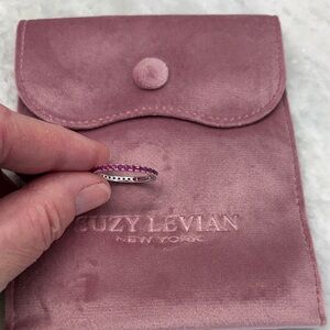 Suzy Levian Pink and Silver Women's Ring